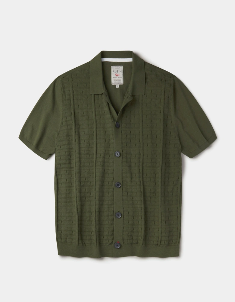 Manor Textured Button Through Polo