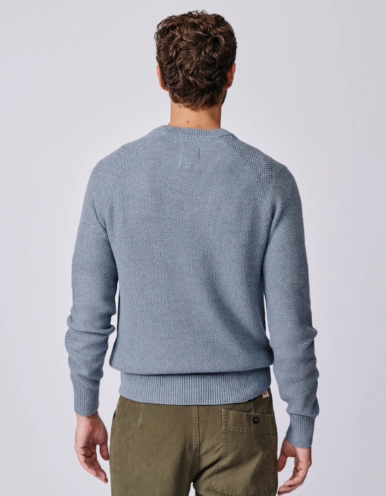 Norton Cotton Merino Textured Crew Neck