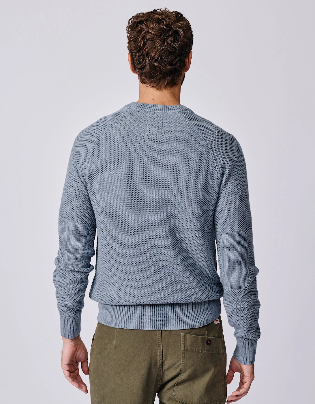 Norton Cotton Merino Textured Crew Neck
