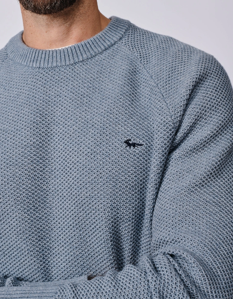 Norton Cotton Merino Textured Crew Neck