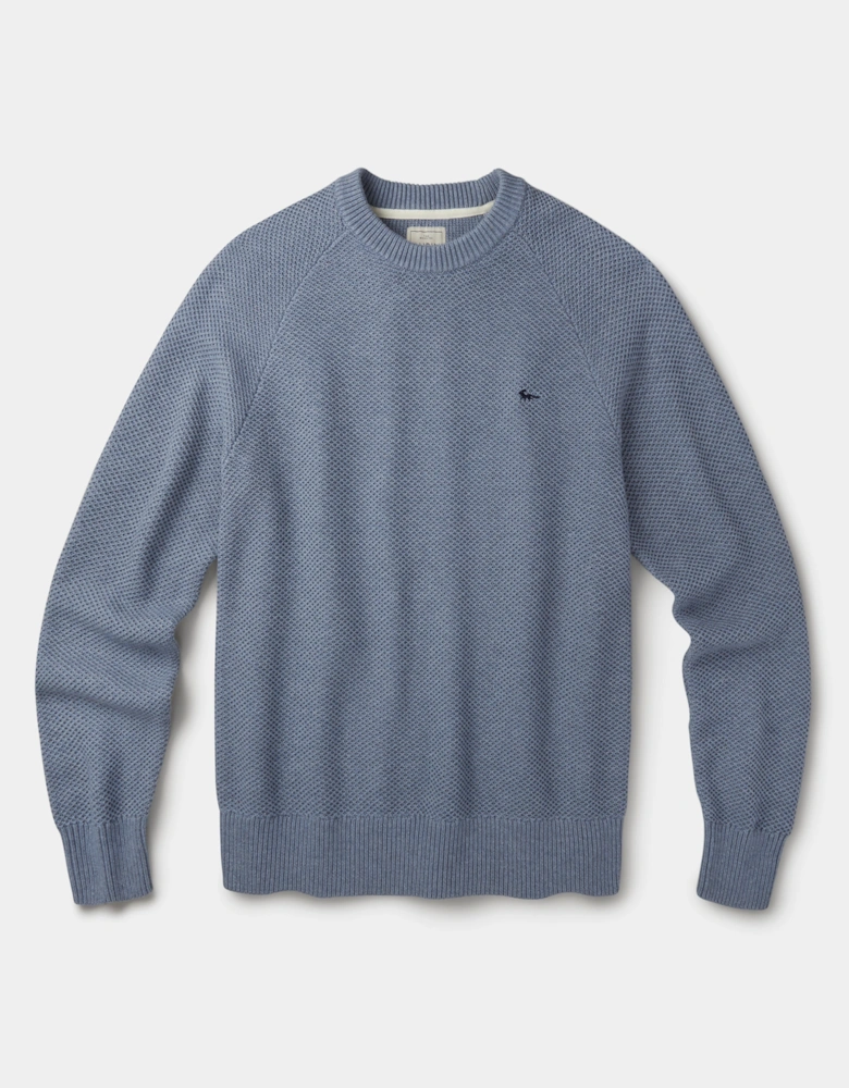 Norton Cotton Merino Textured Crew Neck
