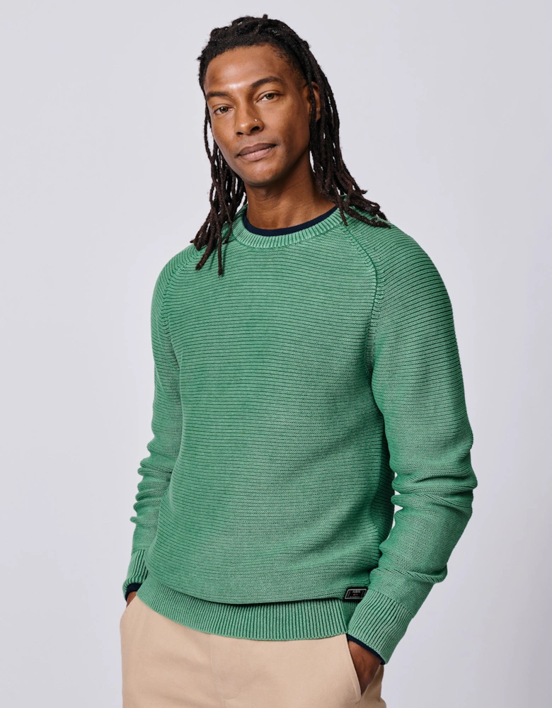 Saxilby Cotton Tuck Stitch Crew