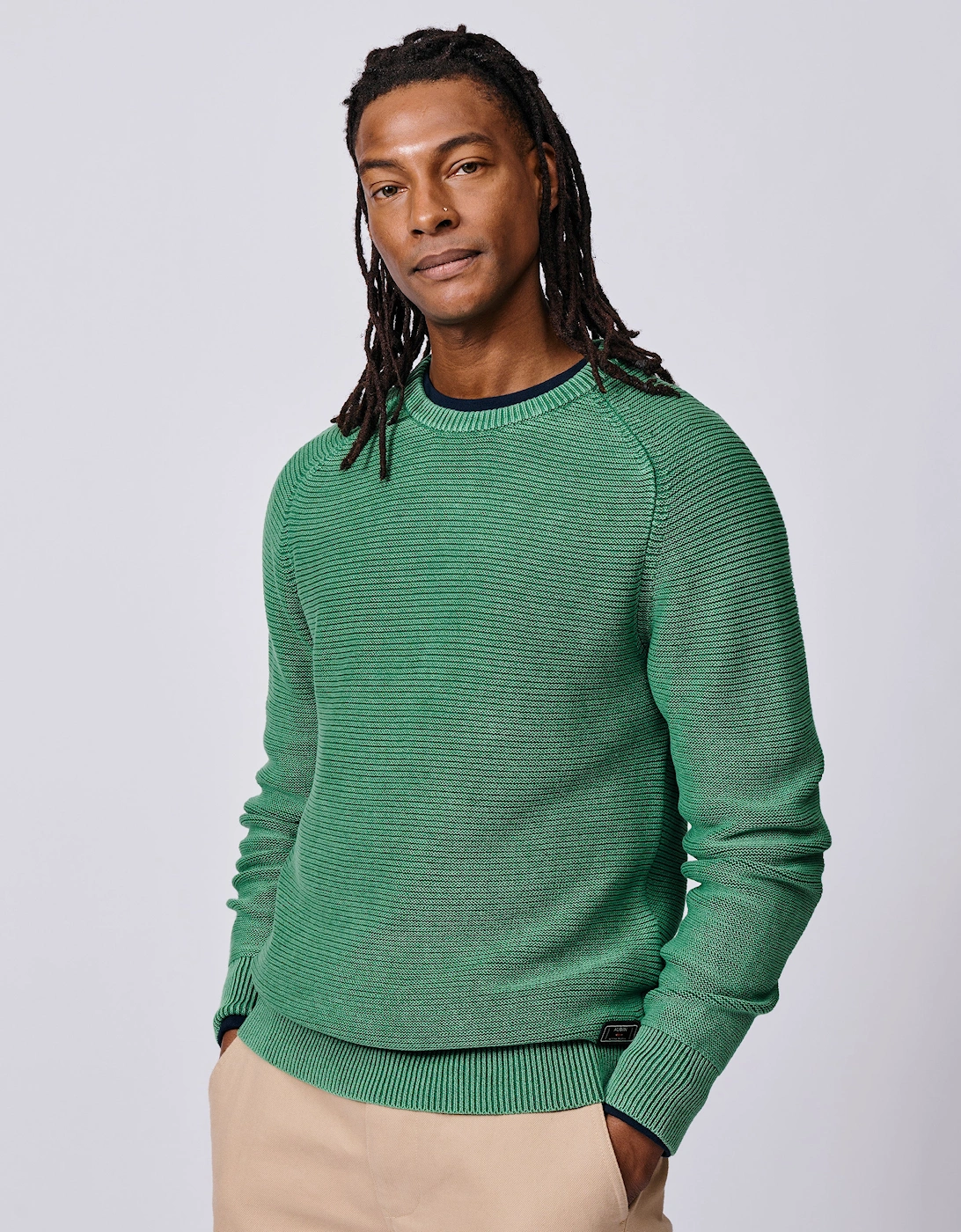 Saxilby Cotton Tuck Stitch Crew, 5 of 4