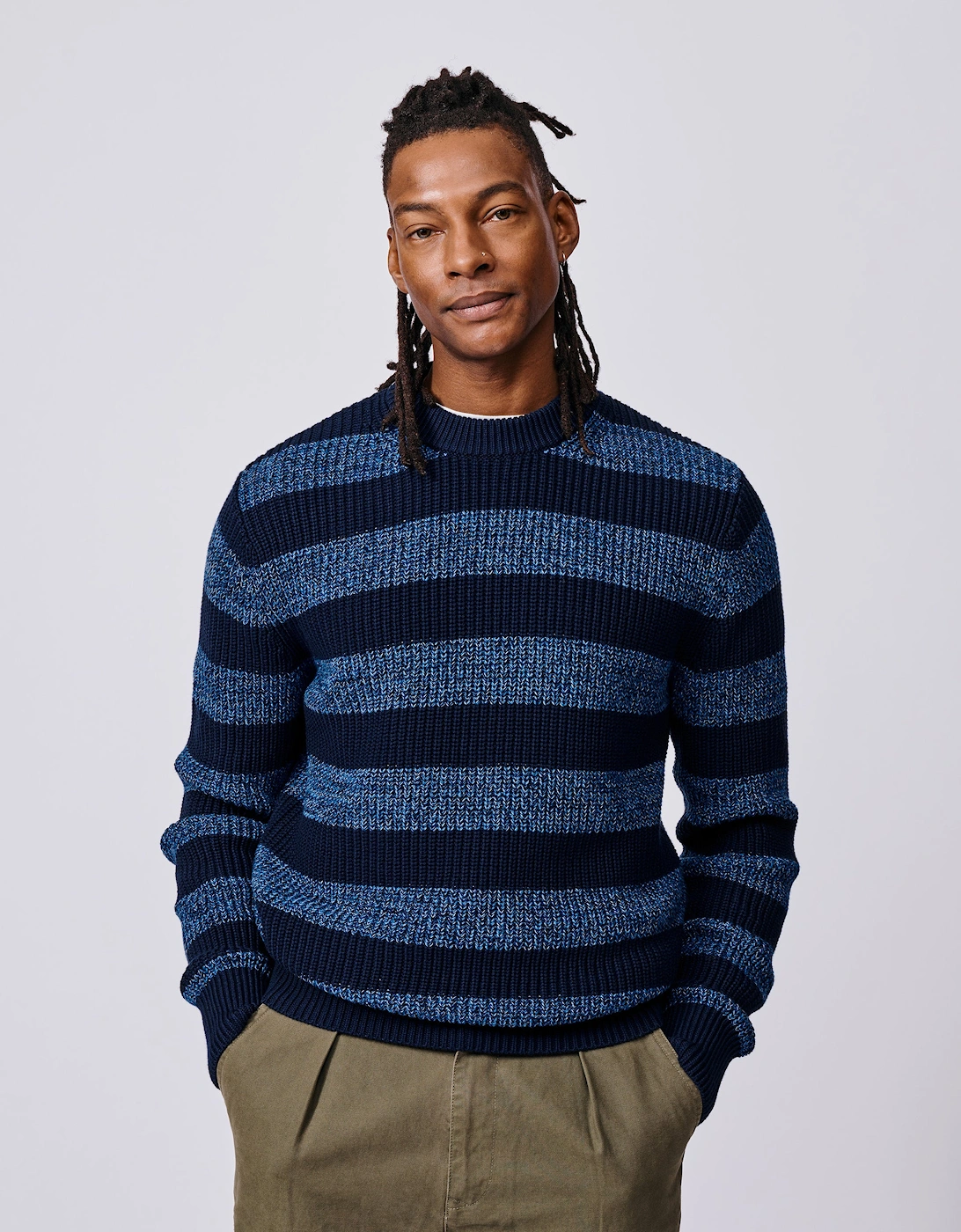 Martin Cotton Striped Crew Neck, 7 of 6