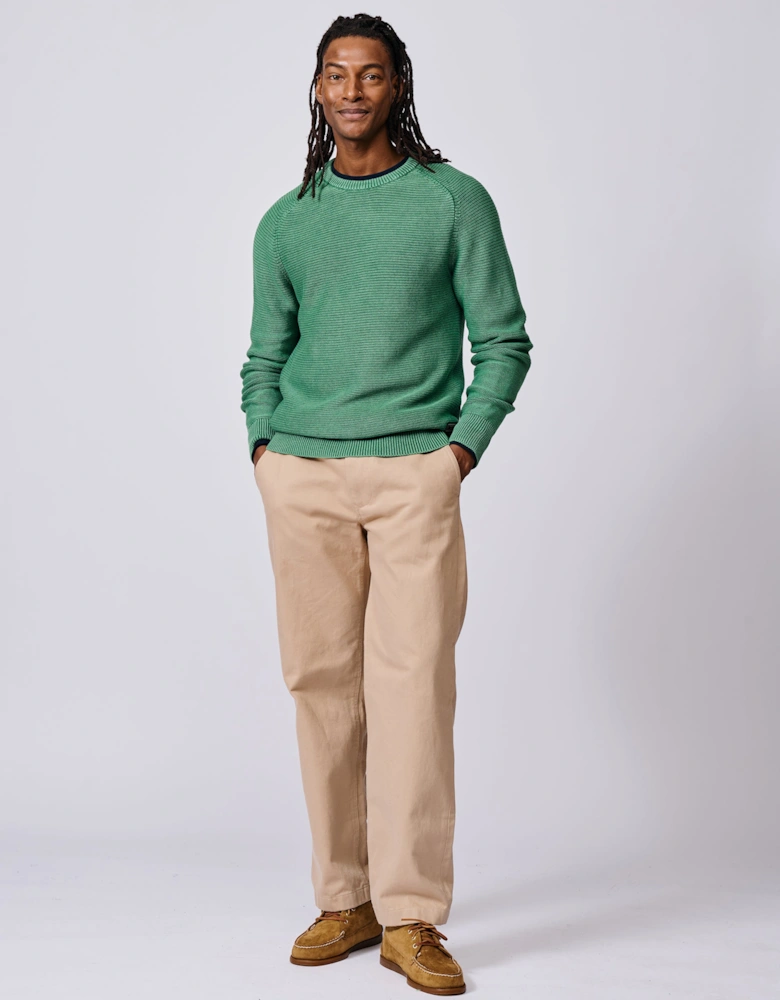 Saxilby Cotton Tuck Stitch Crew
