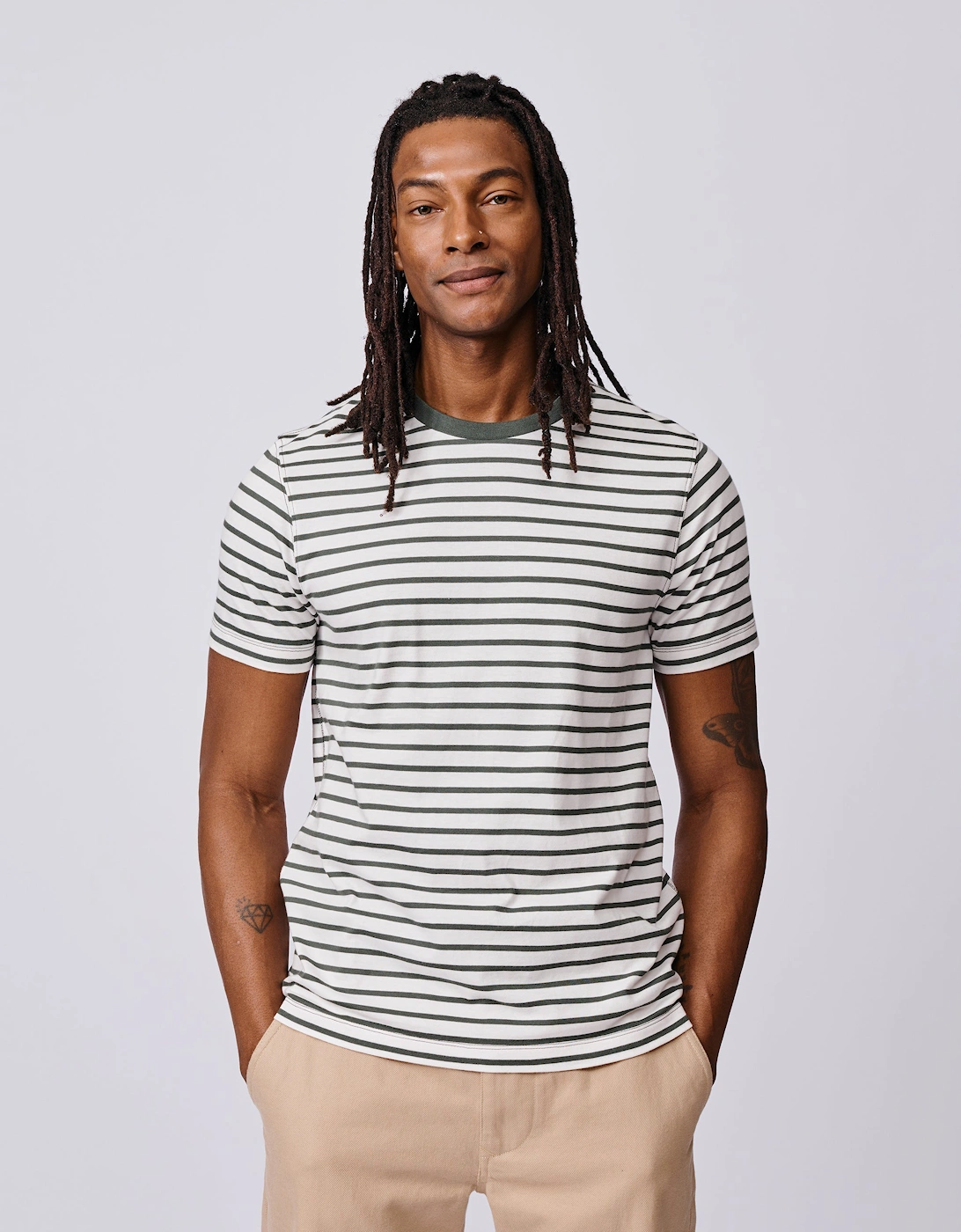 Ancaster Striped Organic Cotton T-Shirt, 6 of 5