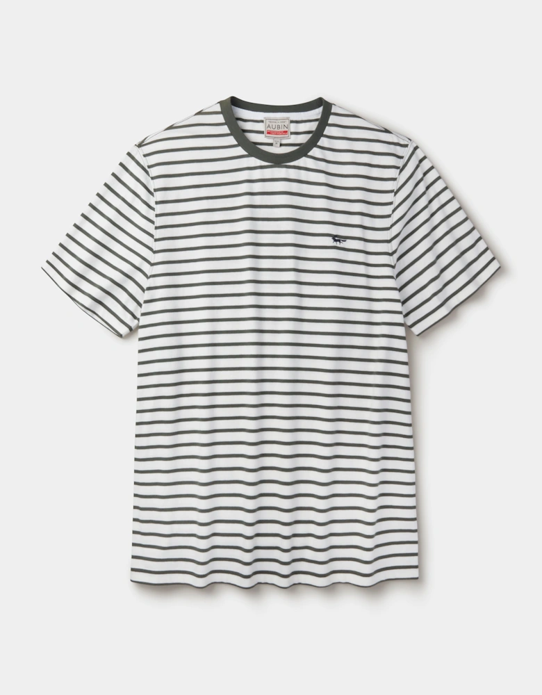 Ancaster Striped Organic Cotton T-Shirt