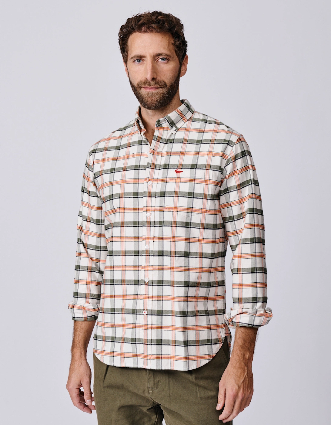 Merton Brushed Oxford Button Down Shirt, 6 of 5