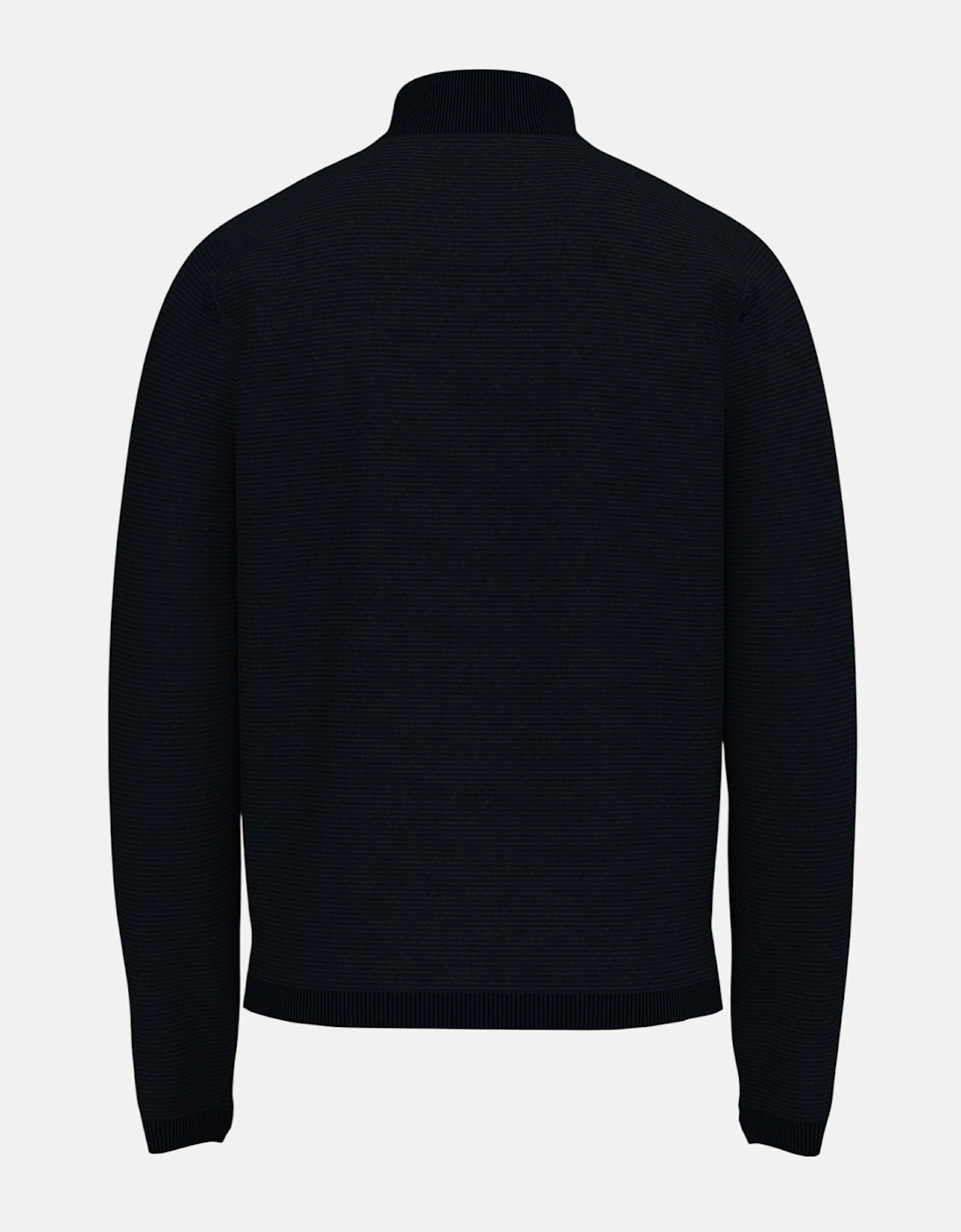 Fine Knit Air Cotton 1/4 Zip Sweater Navy