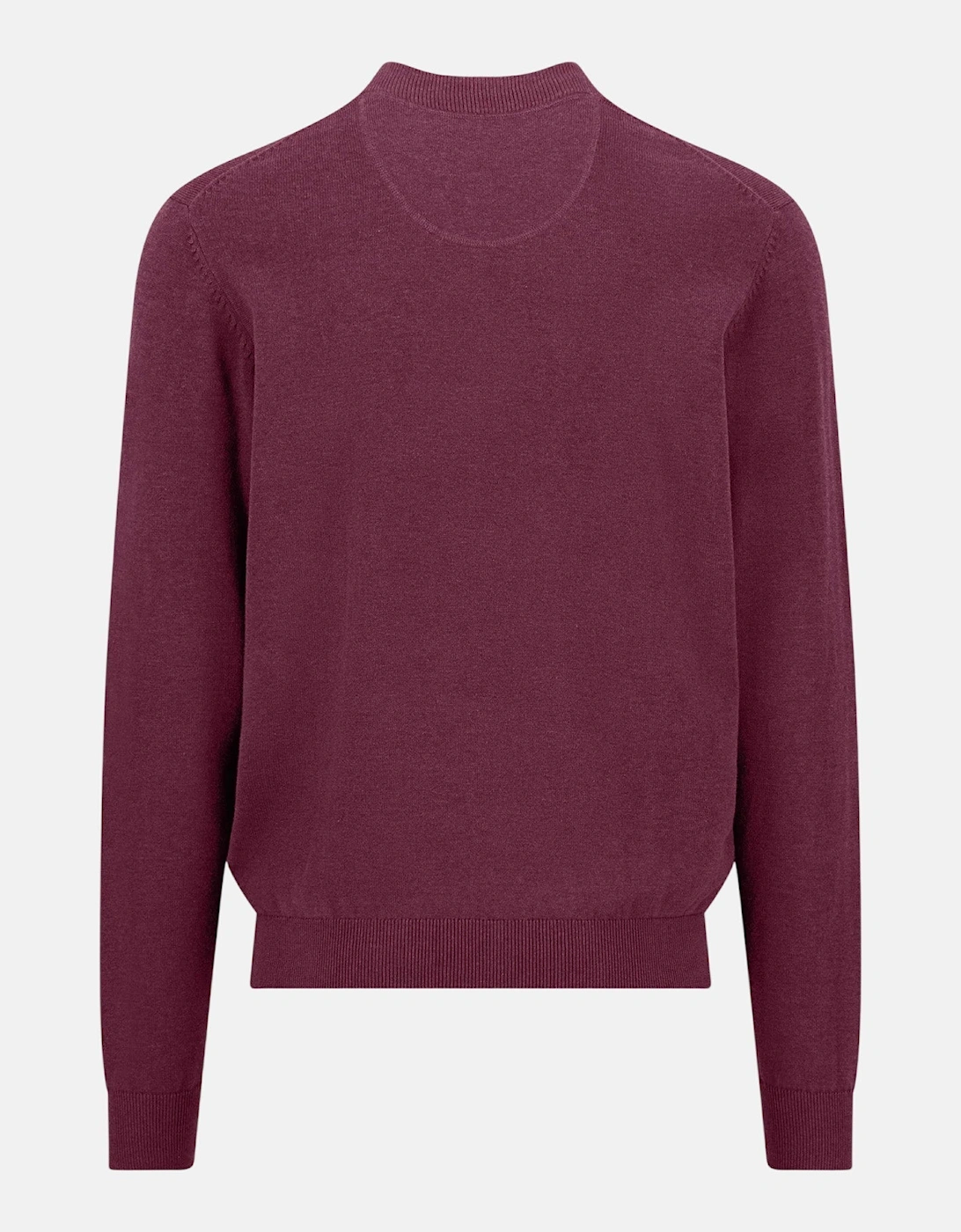 Fine Knit Zipped Cardigan Deep Merlot