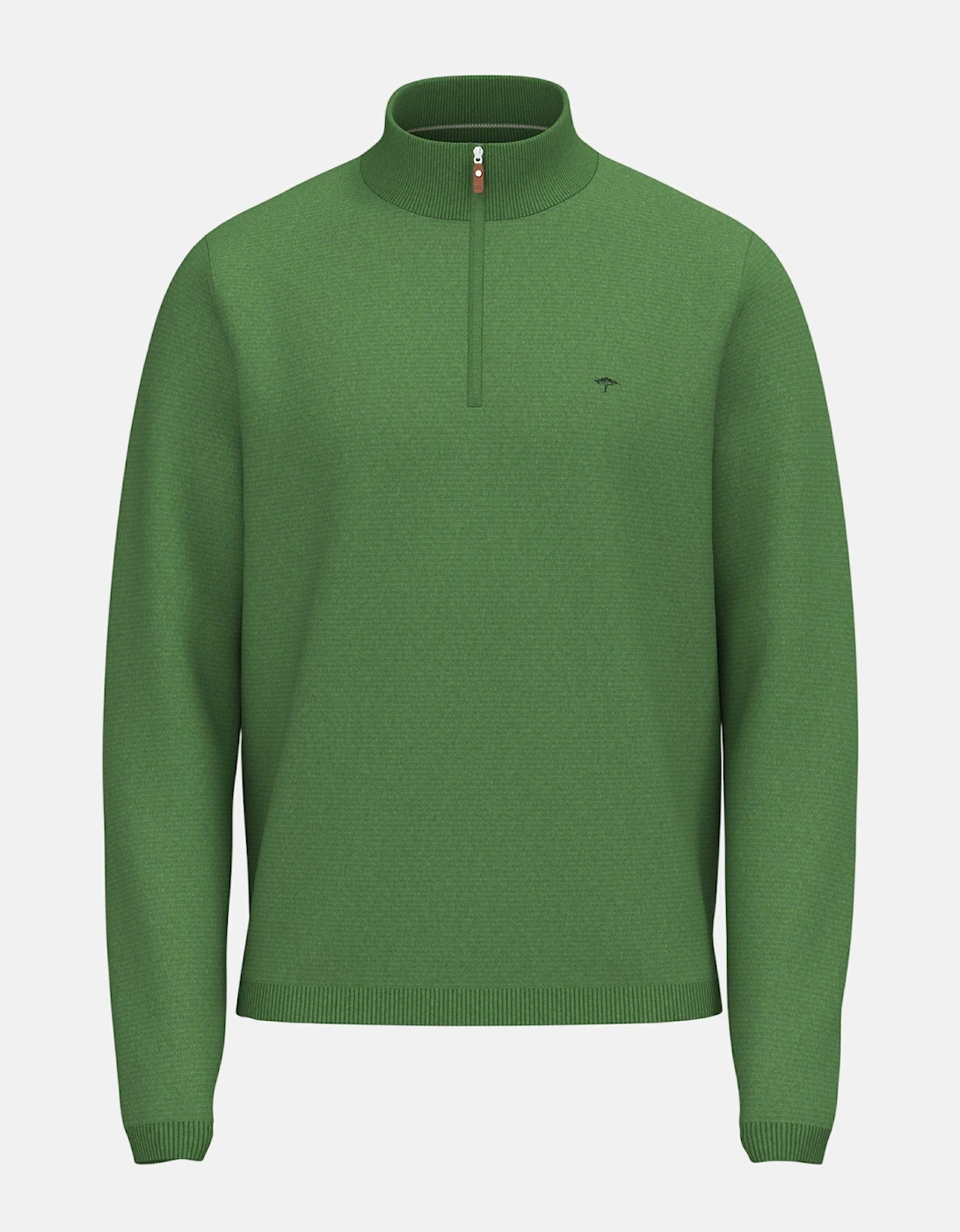 Fine Knit Air Cotton 1/4 Zip Sweater Avocado, 3 of 2