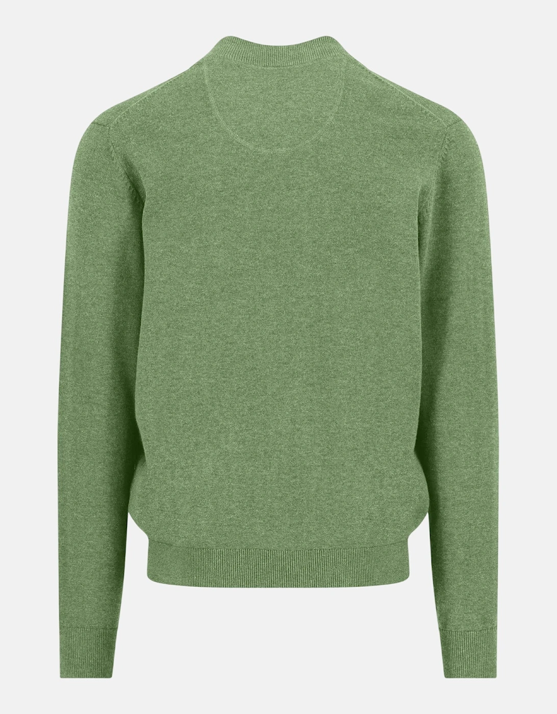 Fine Knit Zipped Cardigan Avocado