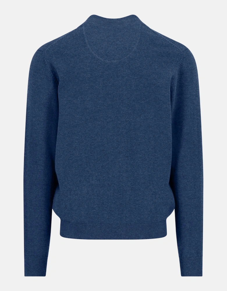 Fine Knit Zipped Cardigan Midnight