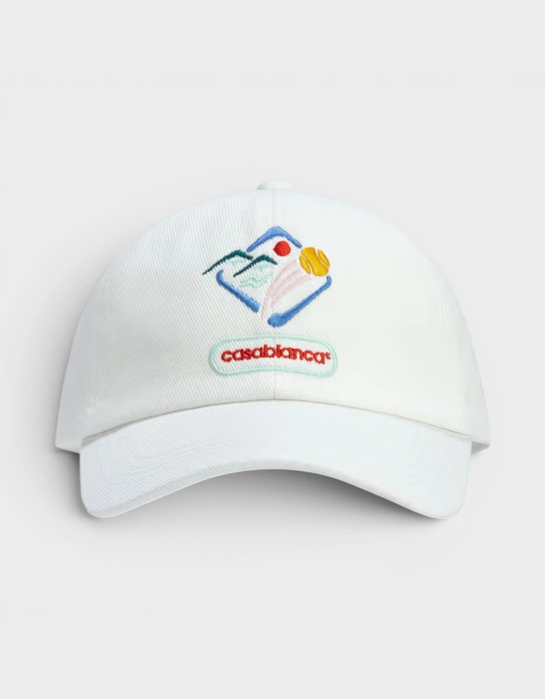 Montagne Sportif Embroidered Cap White