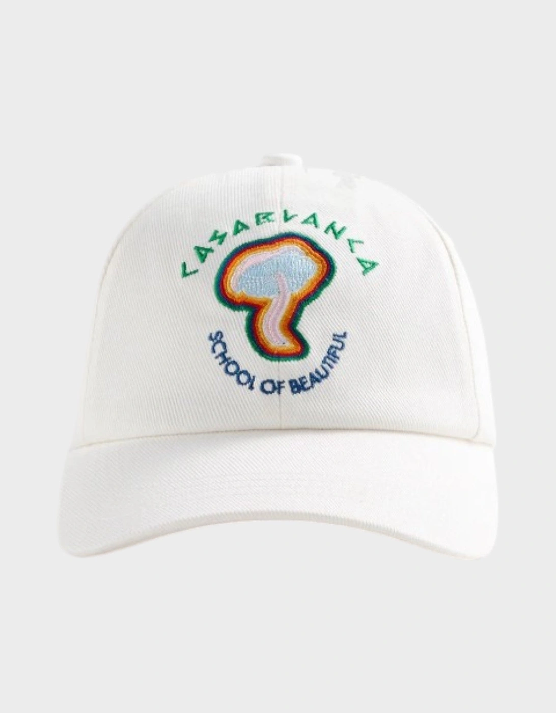 Casablanca Casablanca Men's Rainbow Mushroom Embroidered Cap White