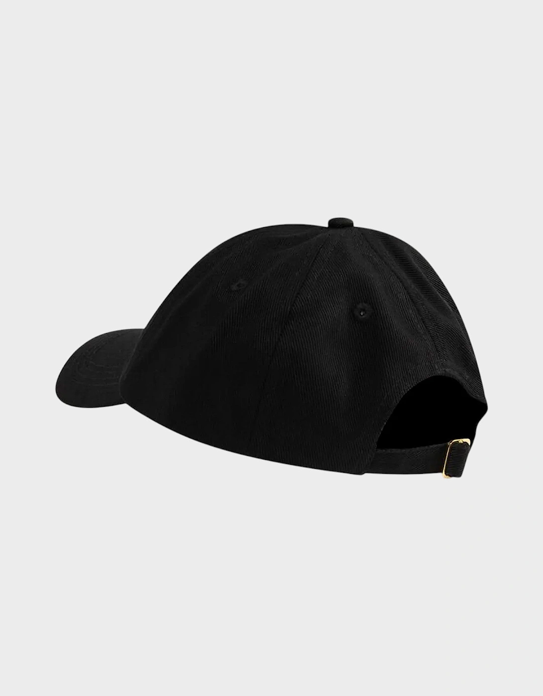 Logo Round Embroidered Patch Cap Black
