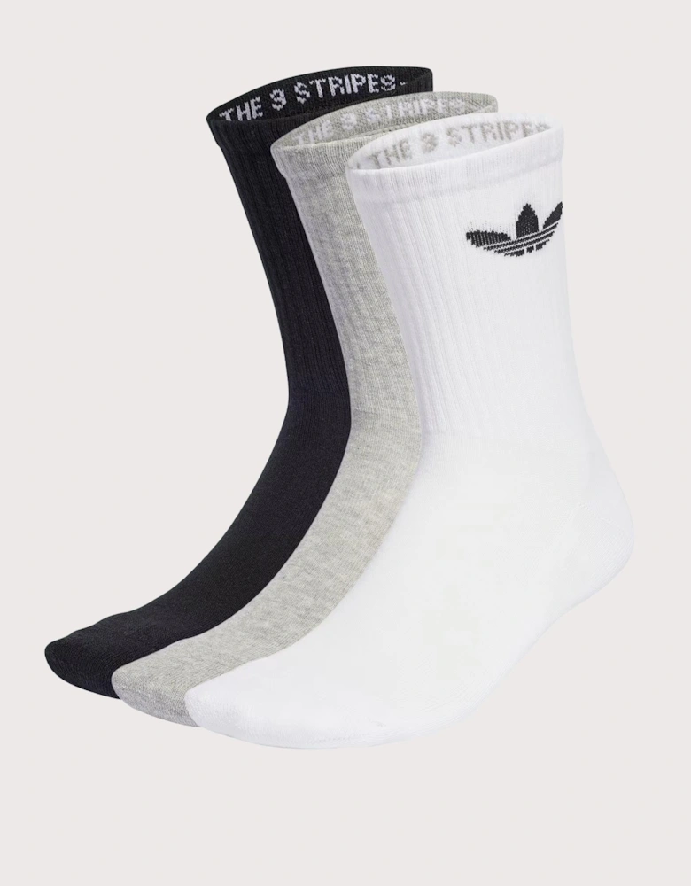 3 Pack Trefoil Cushion Crew Socks