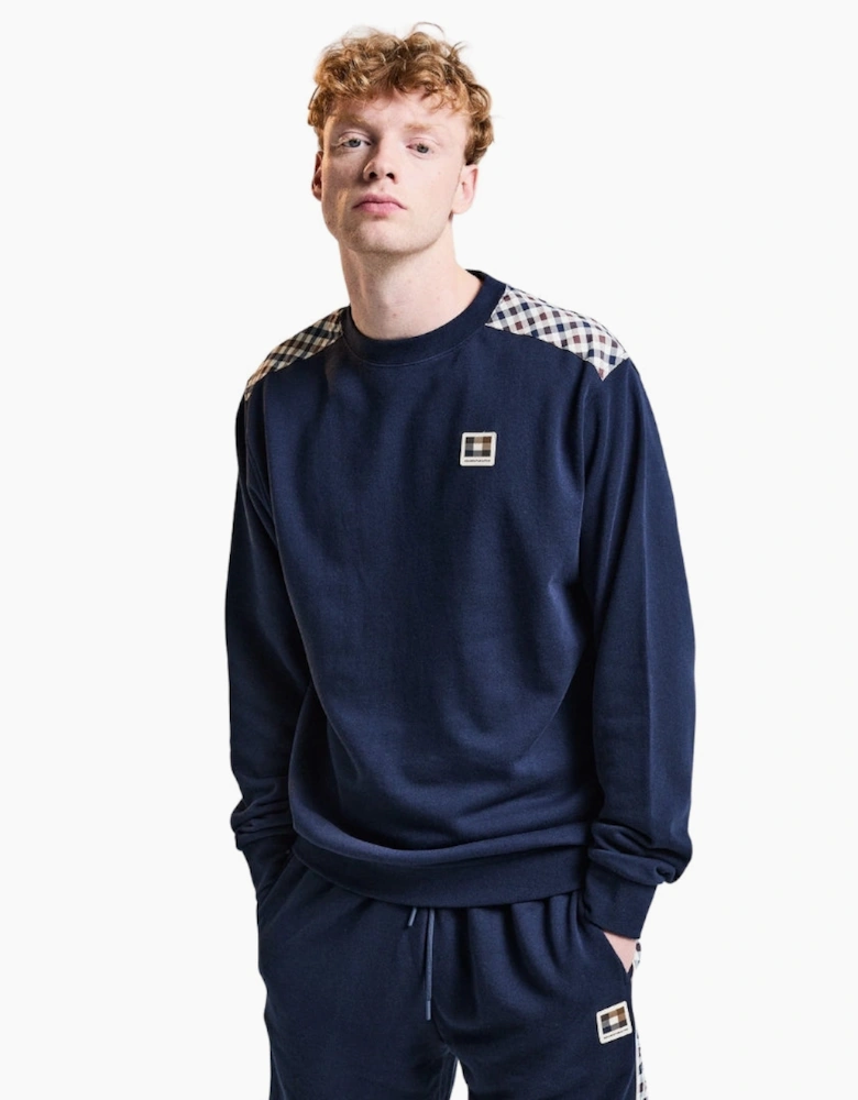 Aquascutum Active Insert Lamina Navy Blue Sweatshirt