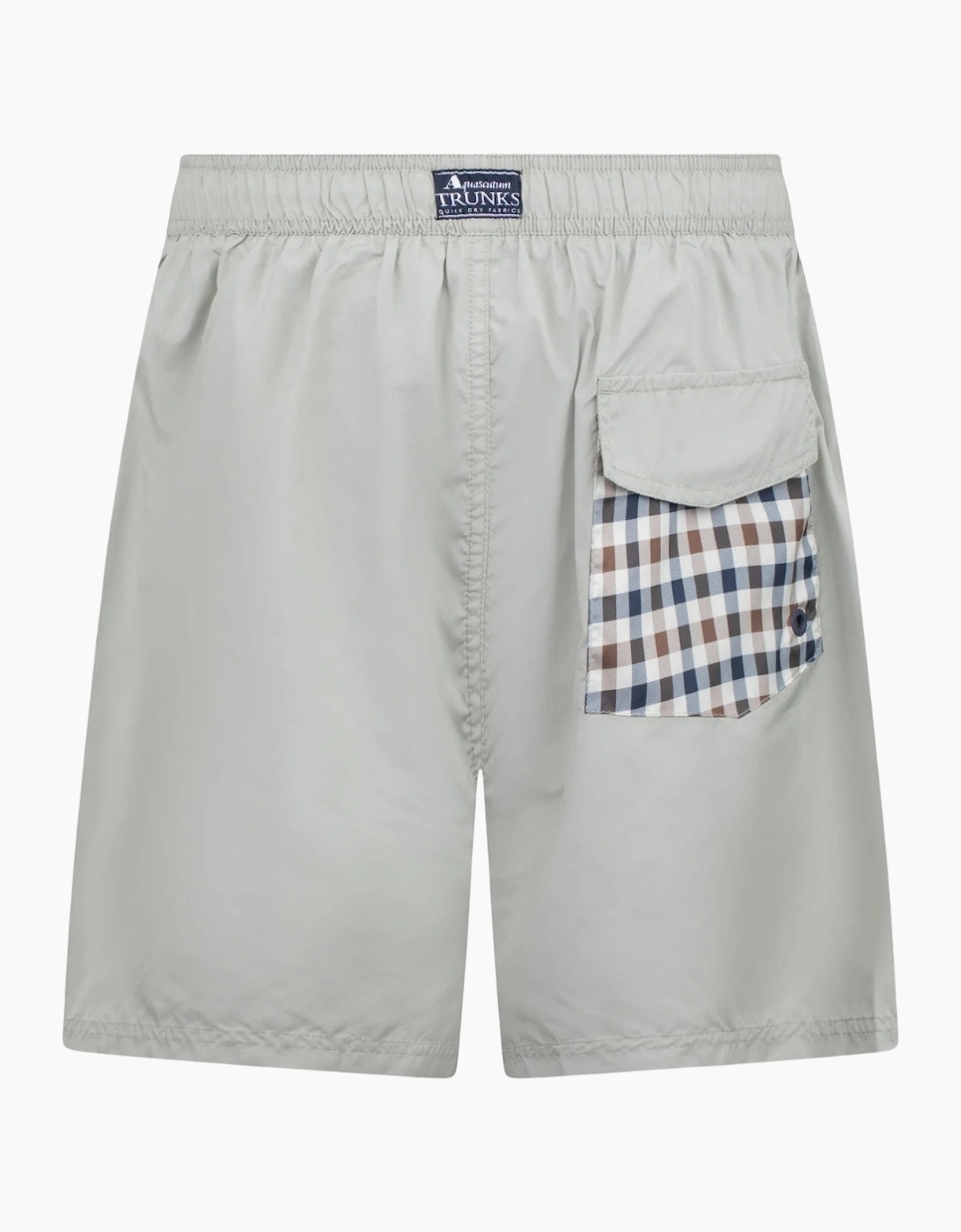 Aquascutum Active Club Check Pocket Salvia Light Green Swim Shorts