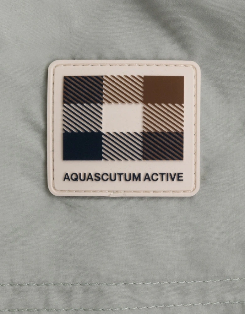 Aquascutum Active Club Check Pocket Salvia Light Green Swim Shorts