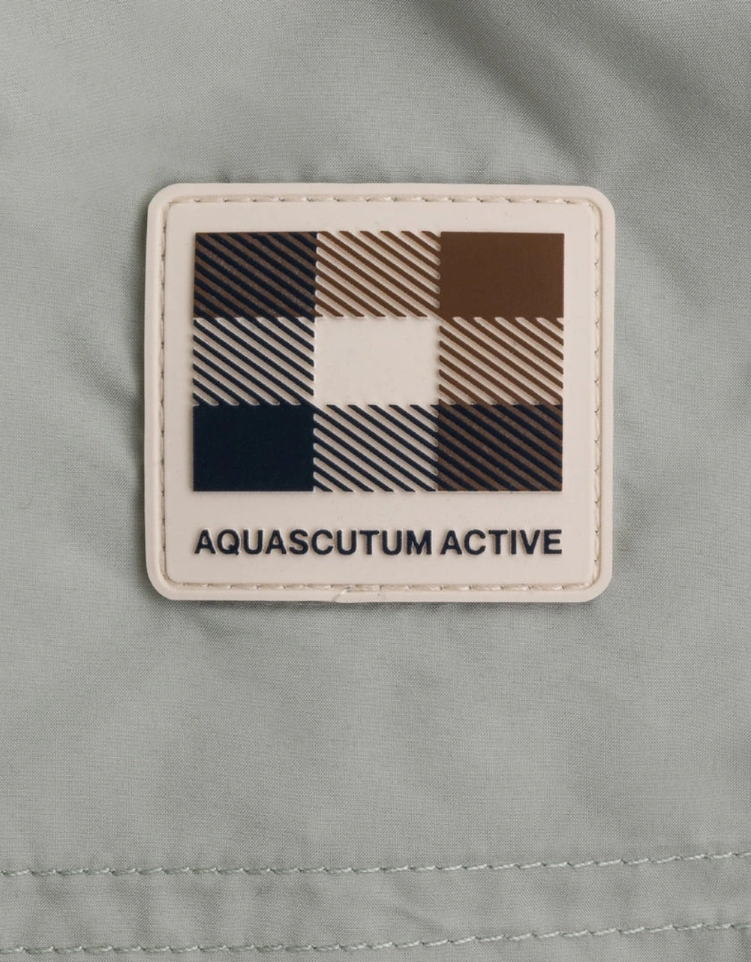 Aquascutum Active Club Check Pocket Salvia Light Green Swim Shorts