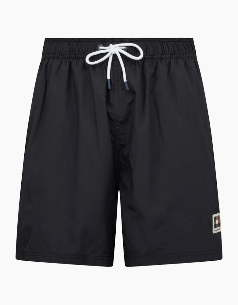 Aquascutum Active CC Piping Check Design Black Swim Shorts