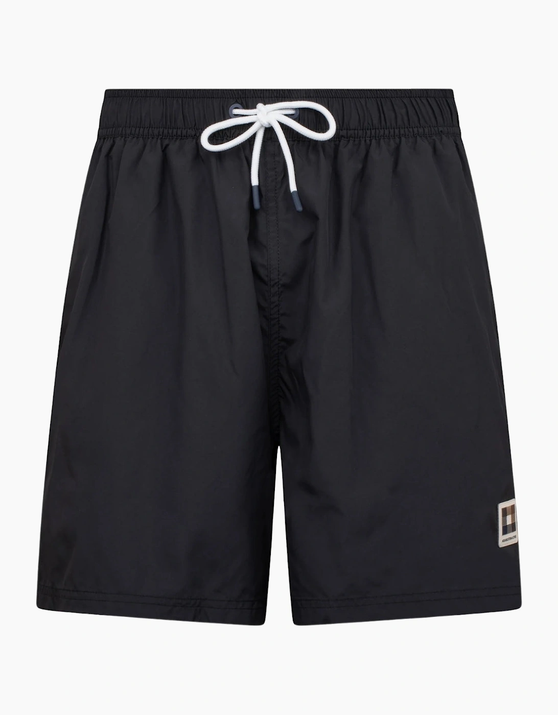 Aquascutum Active CC Piping Check Design Black Swim Shorts