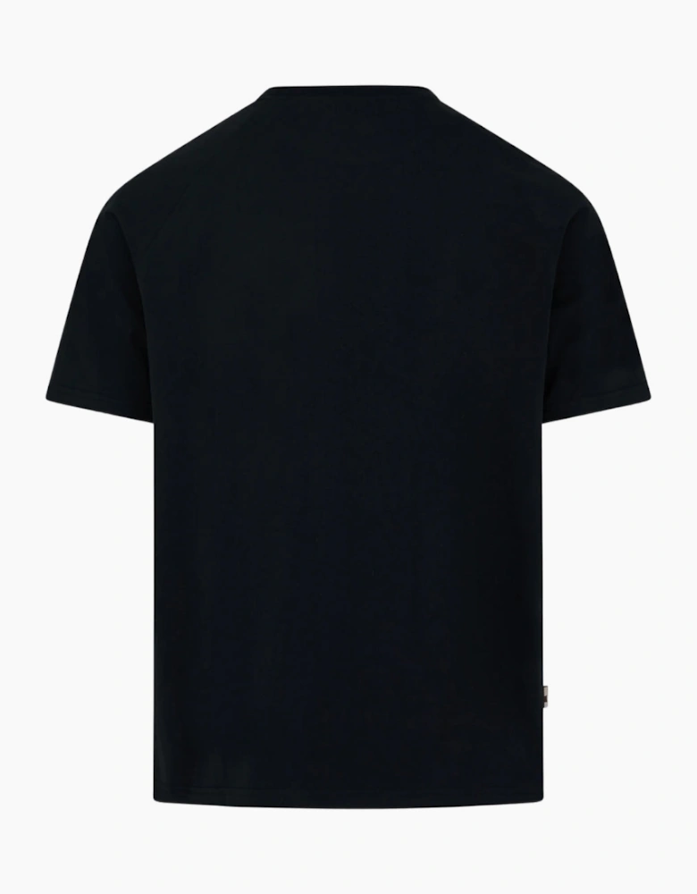 Aquascutum Active Raglan Check Pocket Black T-Shirt