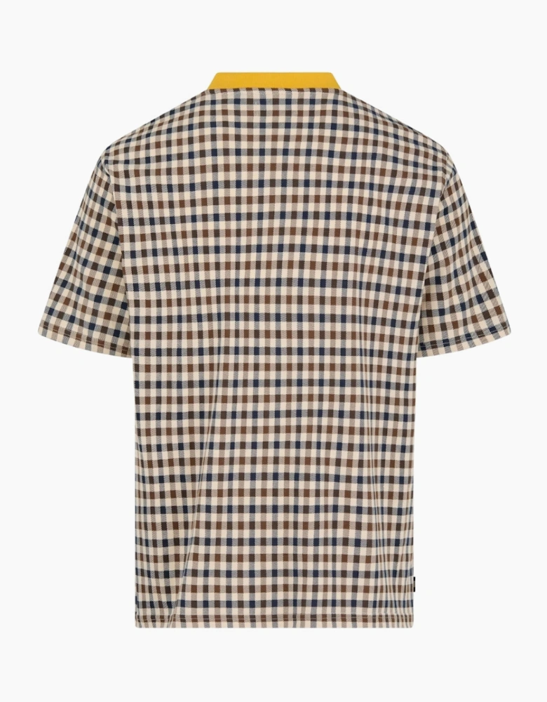 Aquascutum Active Iconic Check Beige T-Shirt