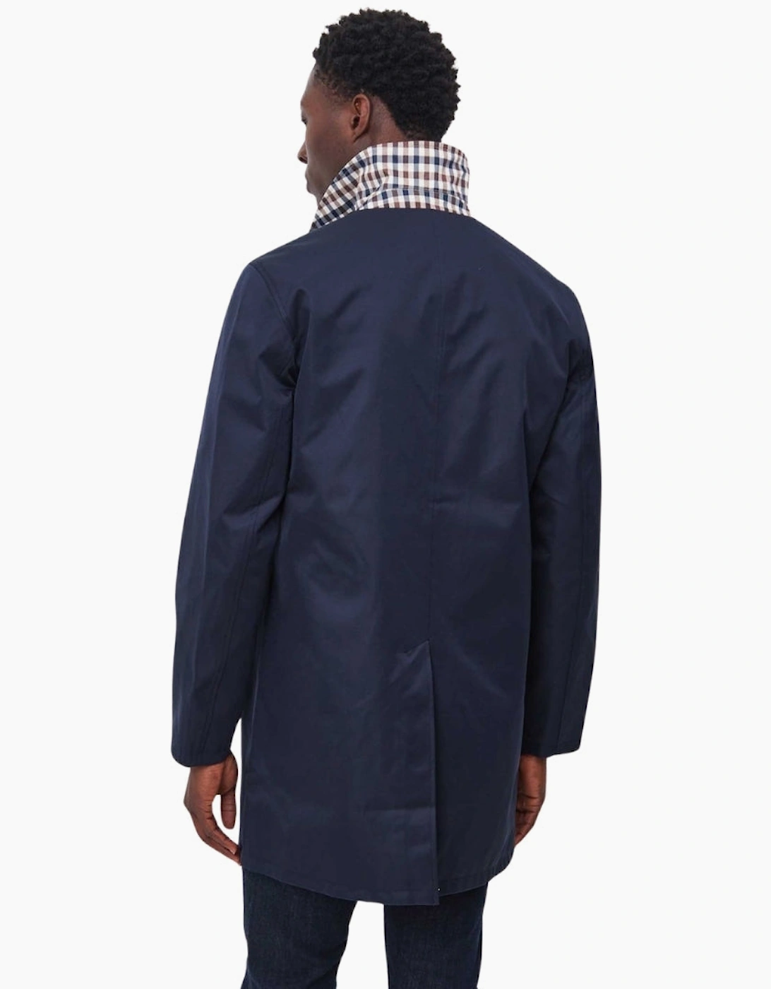 Aquascutum Active Archival Reversible Navy Blue Mid Coat Jacket