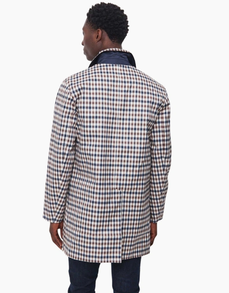 Aquascutum Active Archival Reversible Navy Blue Mid Coat Jacket
