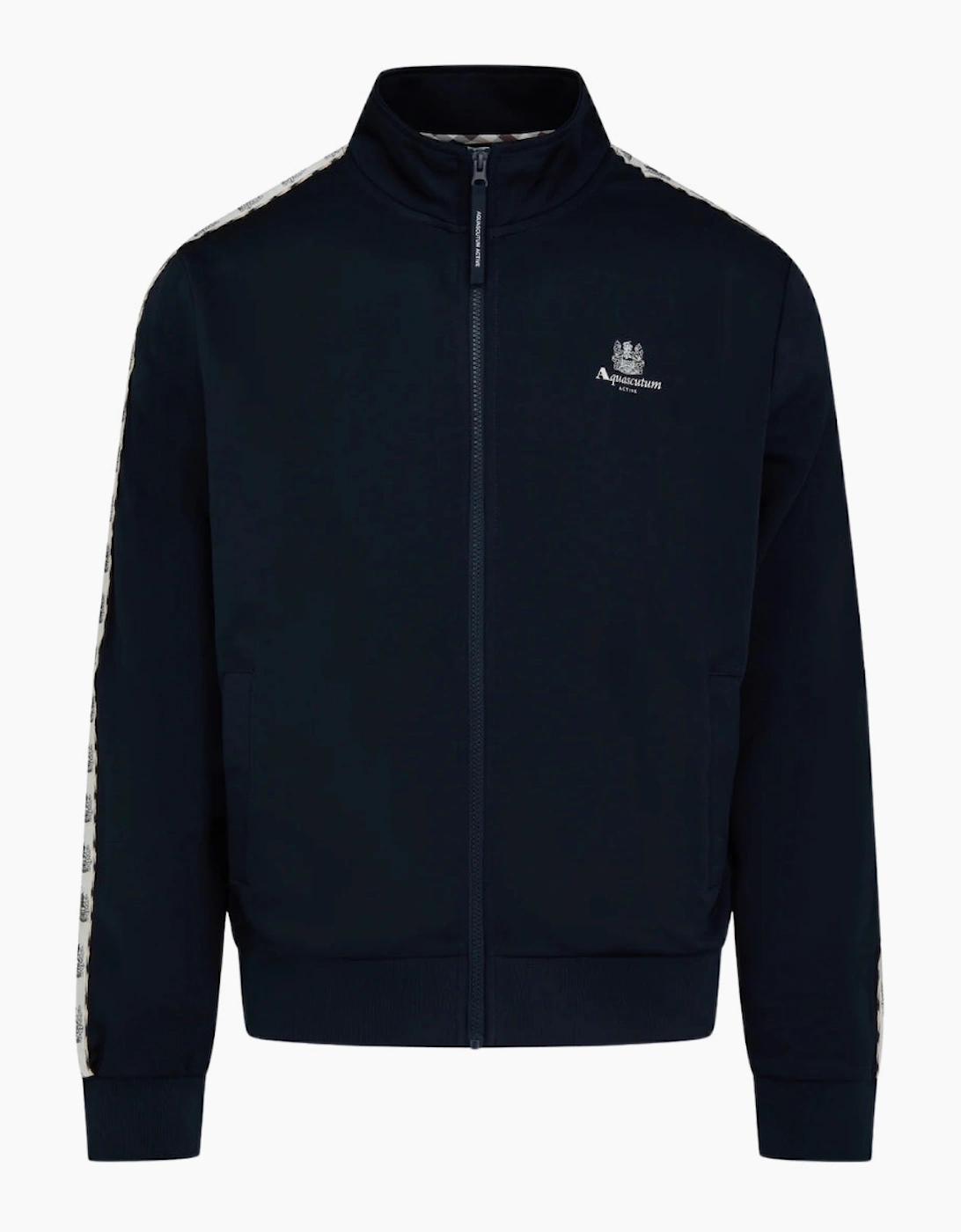 Aquascutum Active Crest Tape  Navy Zip Track Top, 7 of 6