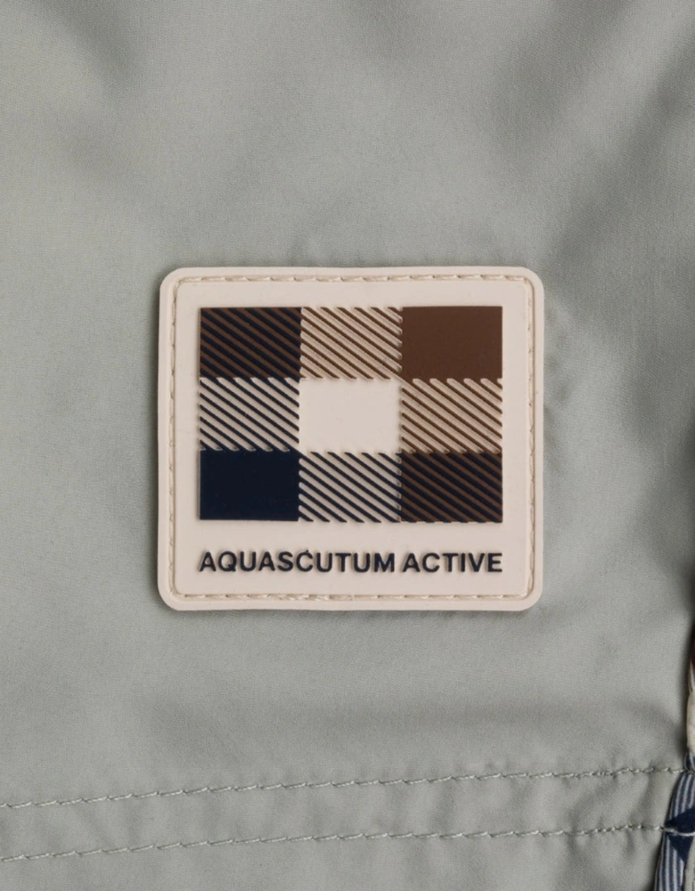 Aquascutum Active CC Piping Design Salvia Light Green Swim Shorts