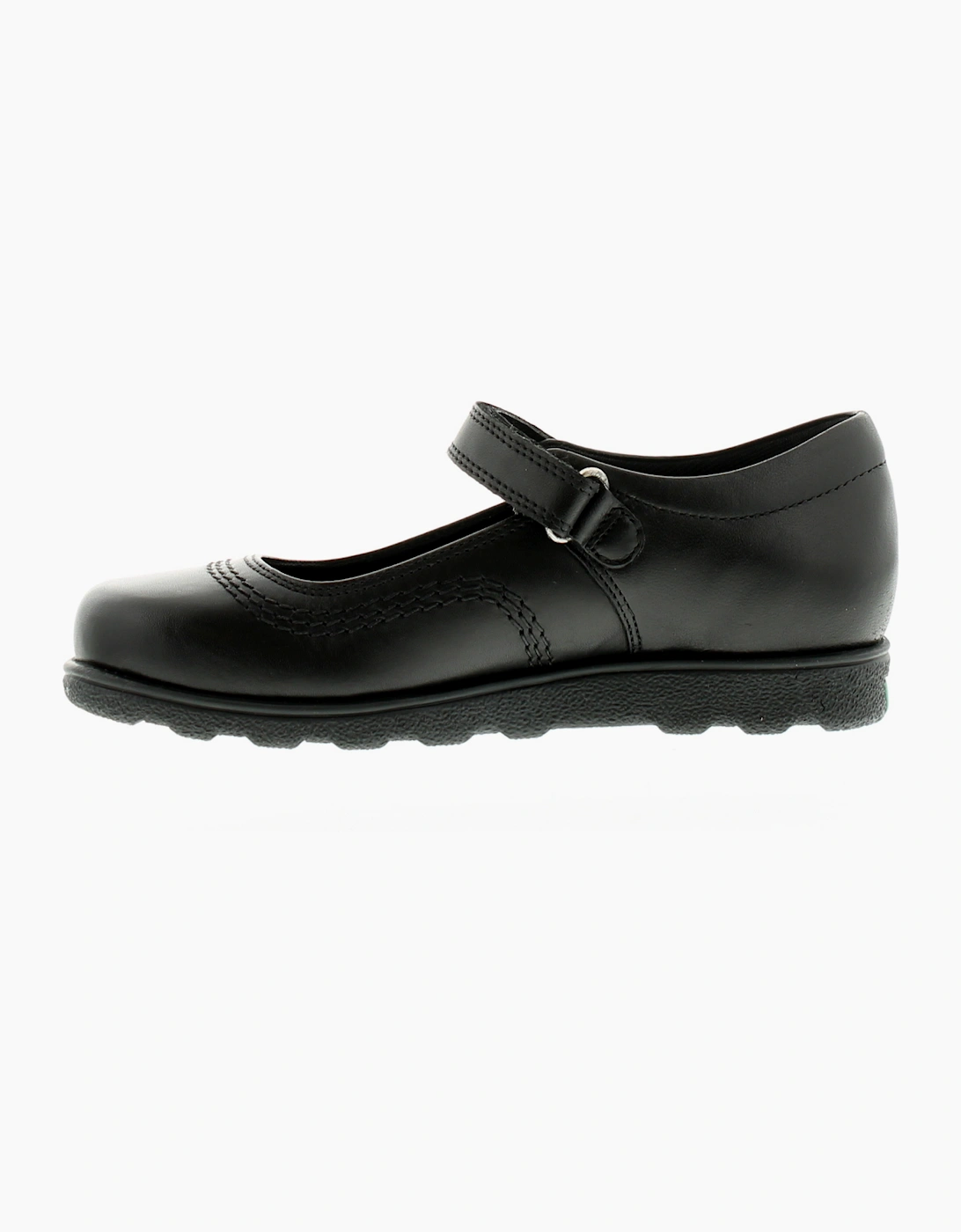 Kickers Girls School Shoes Fragma Pop Leather Touch Fastening black UK Size
