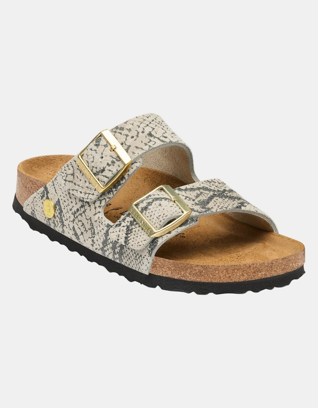 Birkenstock Arizona Rivet Logo Suede Womens Sandals - Snake Oyster