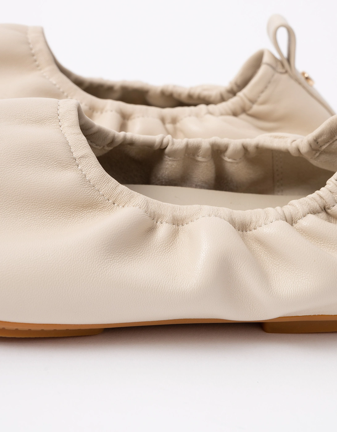 FitFlop Delicato Poise Womens Leather Ballerina Shoes - Hazy Taupe E40