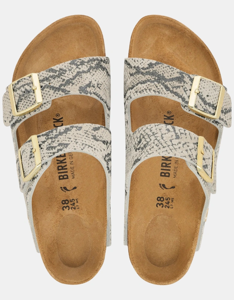 Birkenstock Arizona Rivet Logo Suede Womens Sandals - Snake Oyster