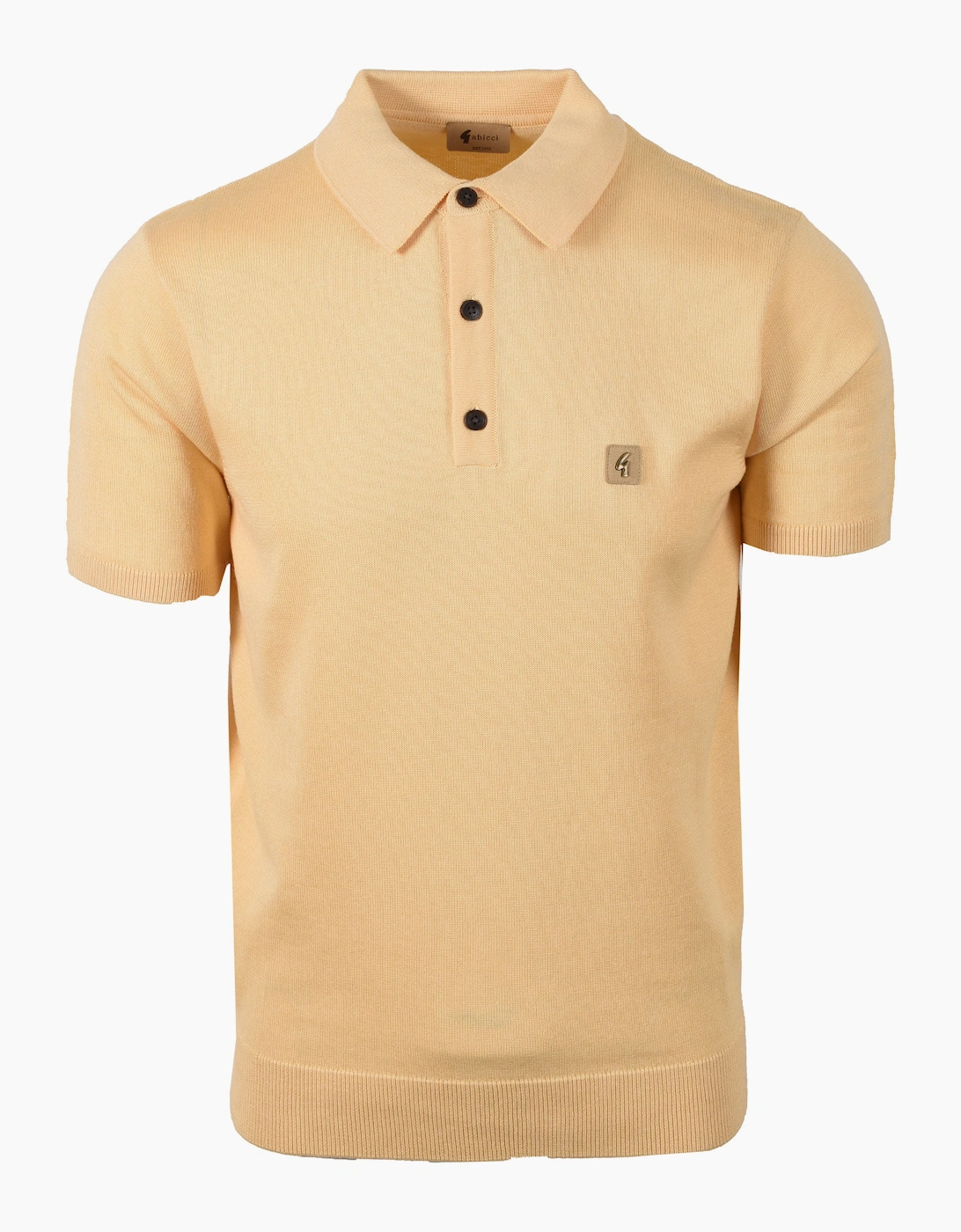 GABICCI VINTAGE JACKSON KNITTED POLO SHIRT LEMON, 4 of 3