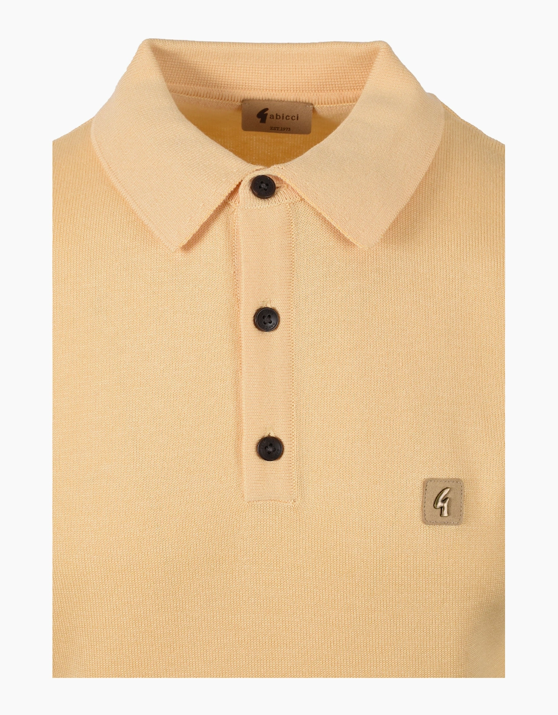 GABICCI VINTAGE JACKSON KNITTED POLO SHIRT LEMON