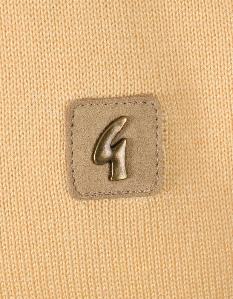 GABICCI VINTAGE JACKSON KNITTED POLO SHIRT LEMON