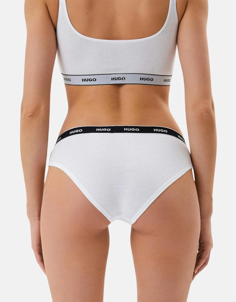 HUGO WOMENS 3 PACK BRIEFS BLACK WHITE