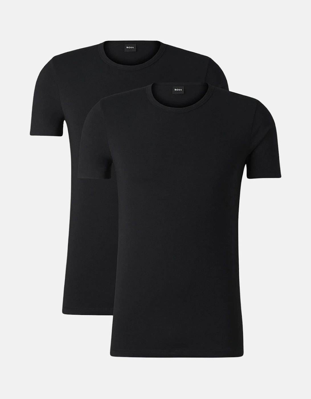 BOSS 2 PACK STRETCH COTTON T-SHIRTS BLACK, 5 of 4