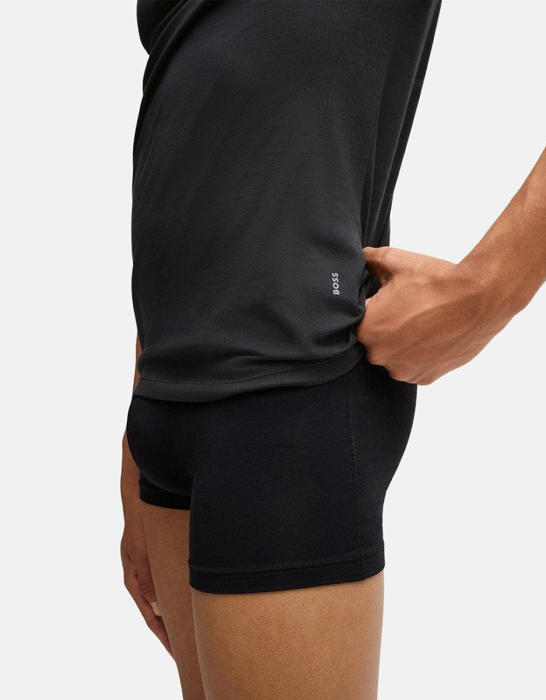 BOSS 2 PACK STRETCH COTTON T-SHIRTS BLACK