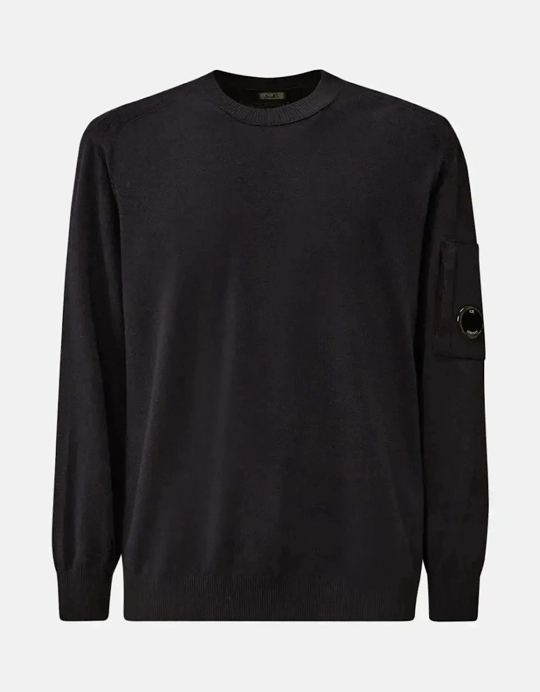 CP COMPANY MENS EXTRAFINE MERINO WOOL CREWNECK SWEATER TOTAL ECLIPSE