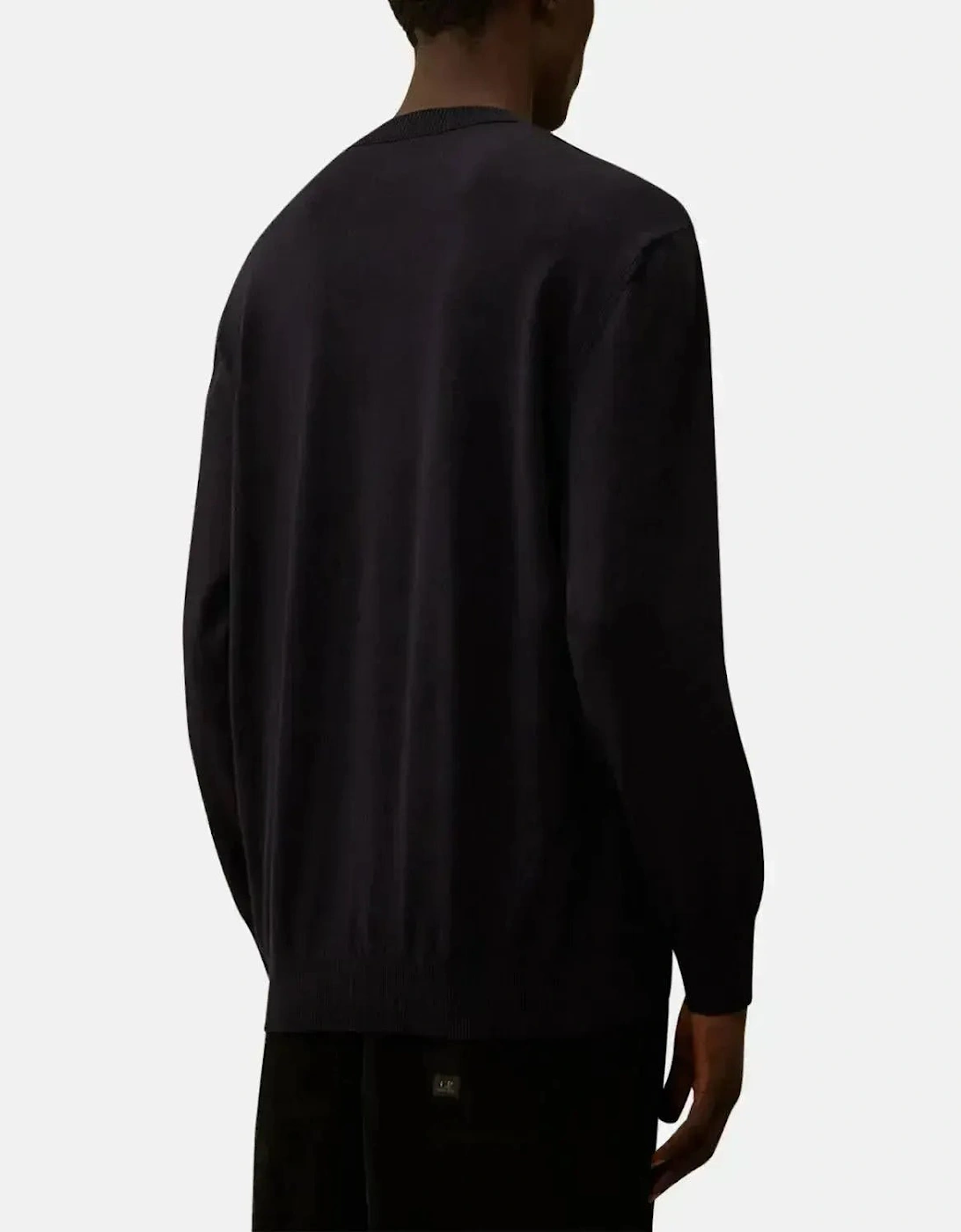 CP COMPANY MENS EXTRAFINE MERINO WOOL CREWNECK SWEATER TOTAL ECLIPSE