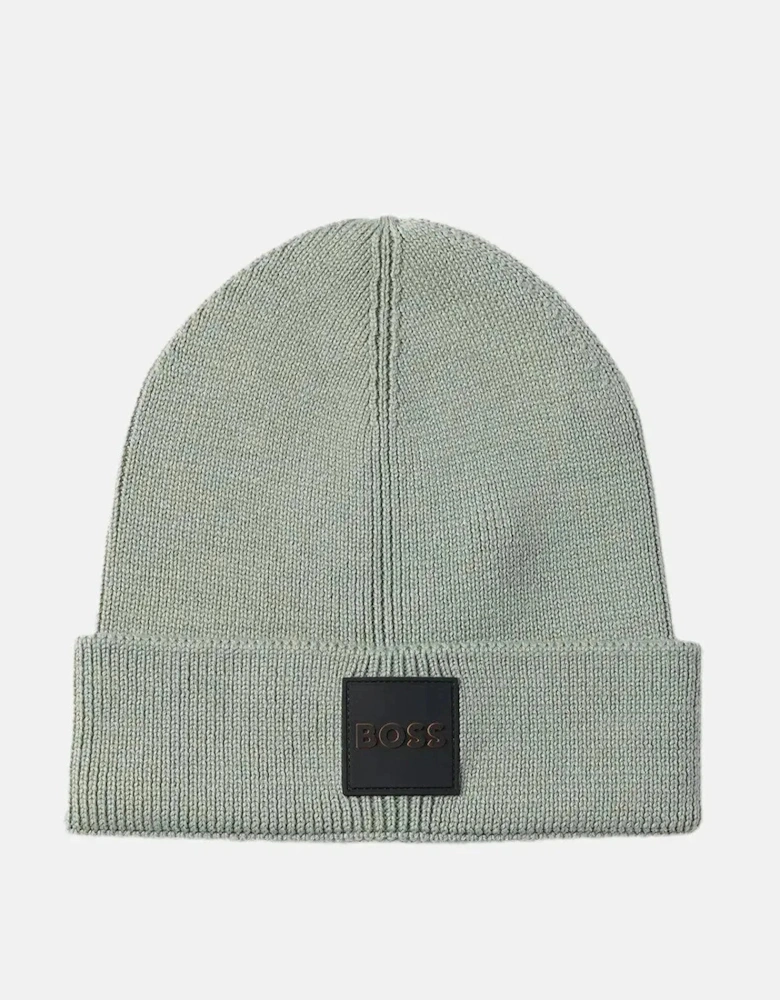 BOSS FOXXY WOOL MIX BEANIE LIGHT GREEN