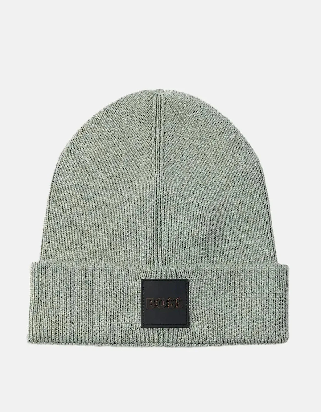BOSS FOXXY WOOL MIX BEANIE LIGHT GREEN