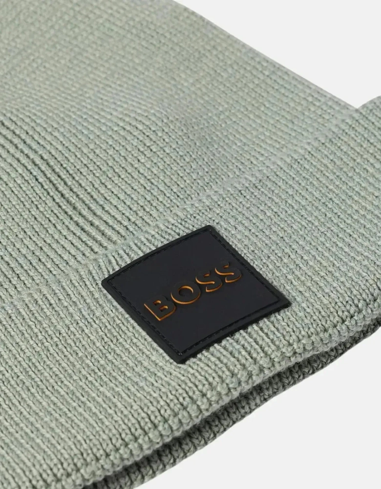 BOSS FOXXY WOOL MIX BEANIE LIGHT GREEN