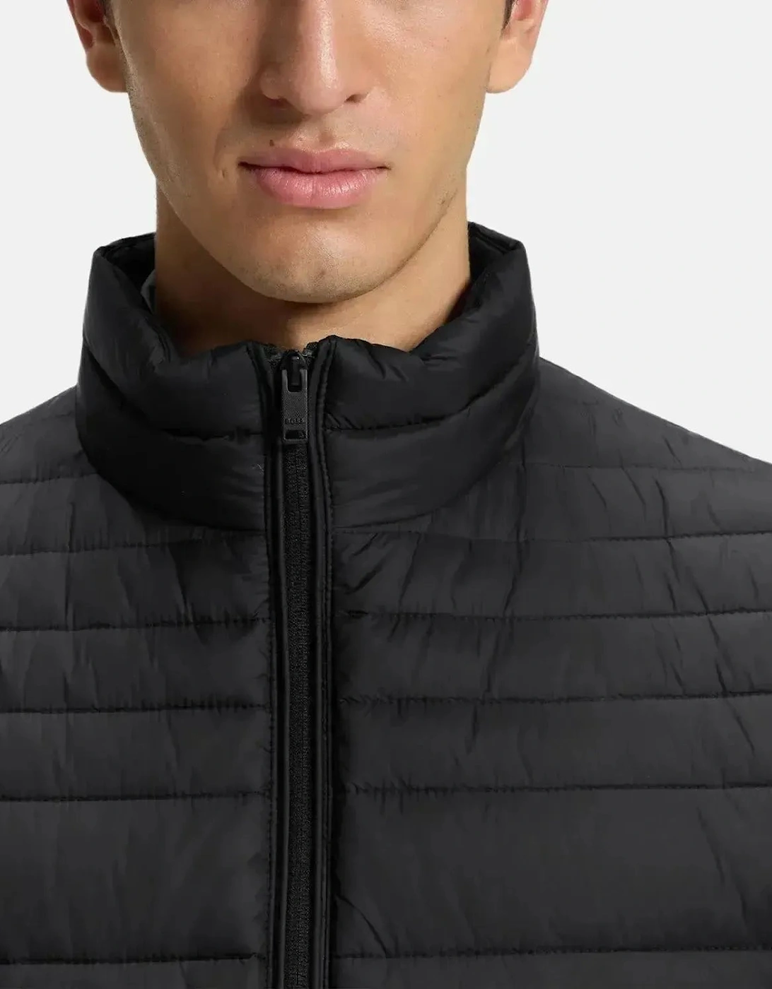 BOSS MENS ODEN2 SLIM FIT PACKABLE PUFFER JACKET BLACK