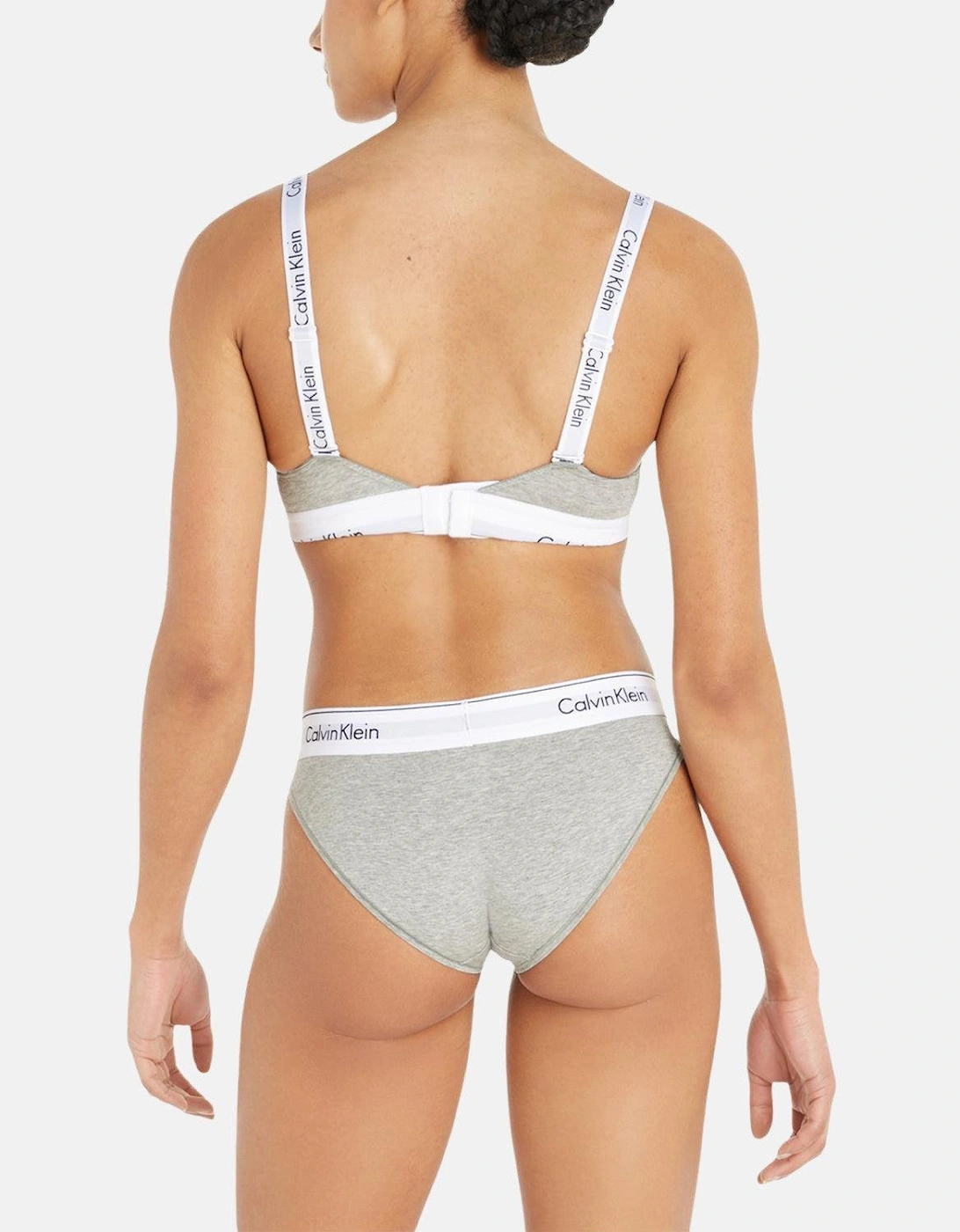 CALVIN KLEIN WOMENS MODERN COTTON BIKINI BRIEFS GREY HEATHER